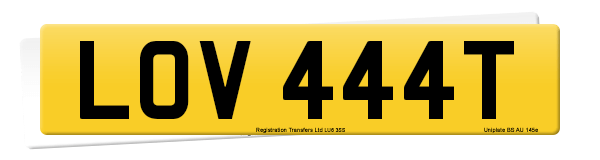 Registration number LOV 444T